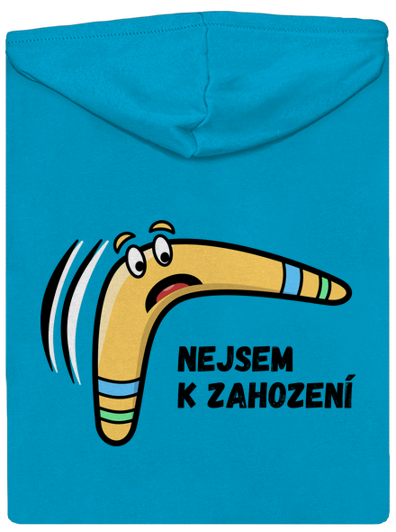 Nejsem k zahození dámská mikina na zip Blue Atol