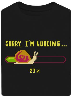 Louding unisex tričko oversized Black