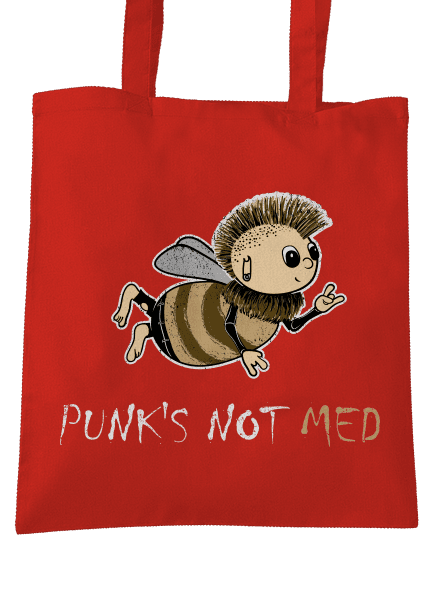 Punks Not Med taška Bright Red