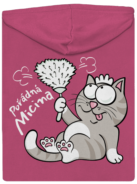 Macek a Micina dámská mikina na zip Magenta
