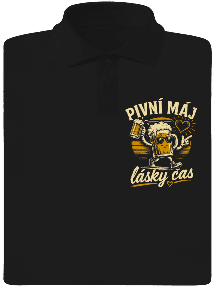 Pivní máj pánská polokošile Black