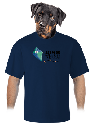 Do větru unisex tričko oversized Midnight Blue