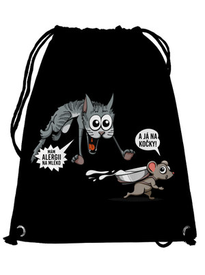 Alergická kočka a myš vak Black