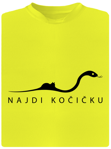 Najdi kočičku pánské sportovní tričko Neon Yellow