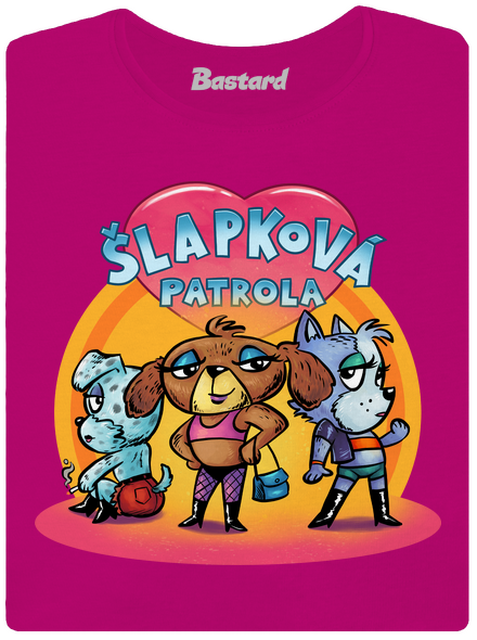 Šlapková patrola dámské tričko Fuchsia Red