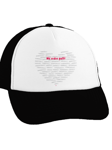 Mé srdce patří kšiltovka truckerka Black cap