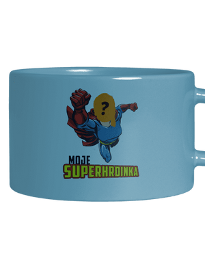 Moje superhrdinka hrnek makronka Blue Macaron