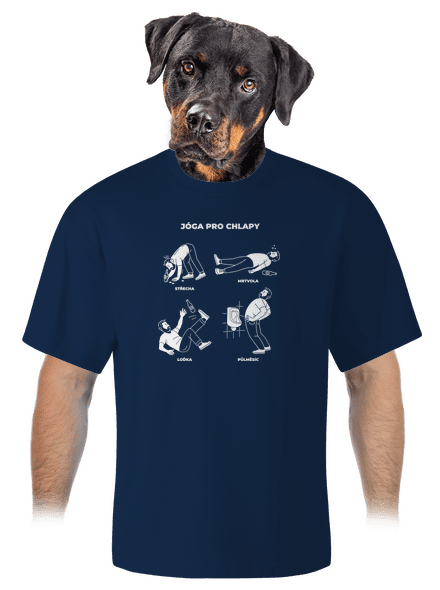 Jóga pro chlapy unisex tričko oversized Midnight Blue