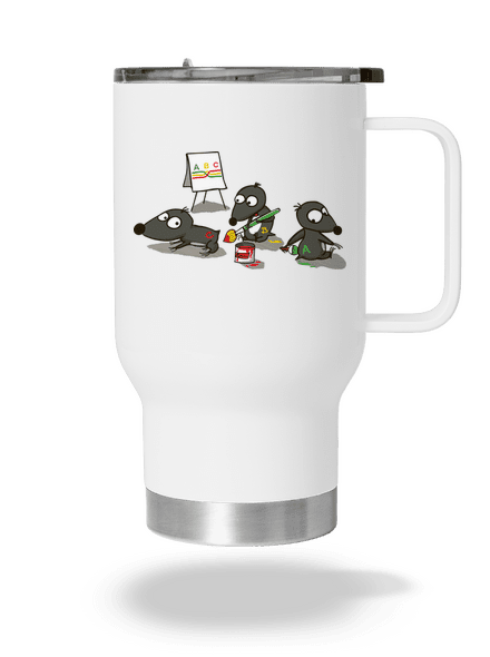 Pražský krtek termohrnek White
