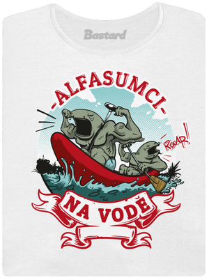 Alfasumci na vodě dámské tričko s lemem White