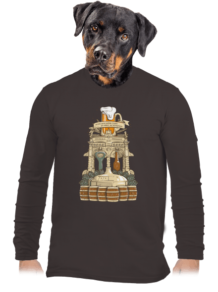 Pivní oltář pánské dlouhý rukáv Bear Brown