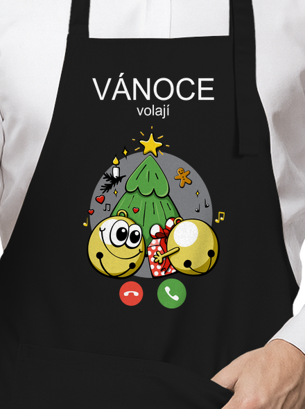 Vánoce volají zástěra Black