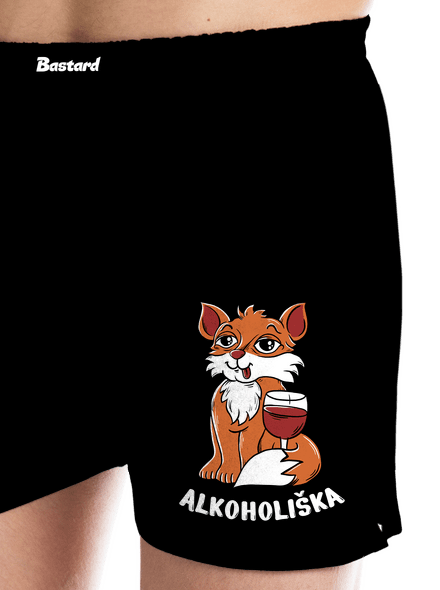 Vínová Alkoholiška pánské trenky Black
