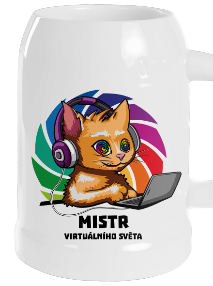 Mistr virtuálního světa půllitr White