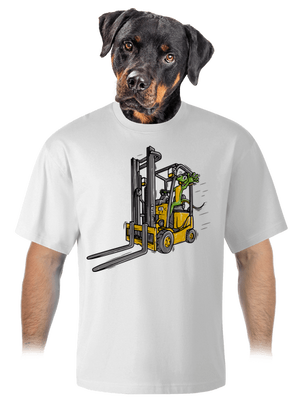 Ještěrka  unisex tričko oversized White