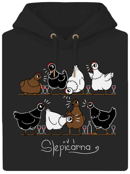 Slepičárna unisex mikina premium Dark Black