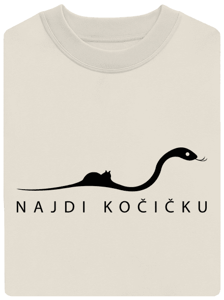Najdi kočičku unisex mikina bez kapuce Off White