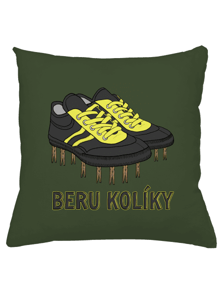 Beru kolíky polštář Olive Green