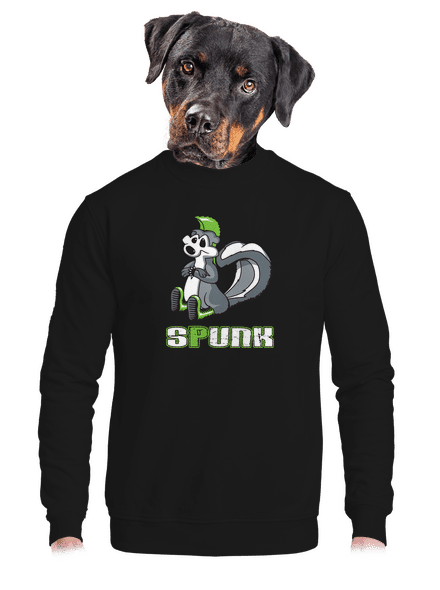 Spunk unisex mikina bez kapuce Black