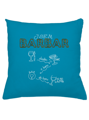 Barbar polštář Blue Turquoise