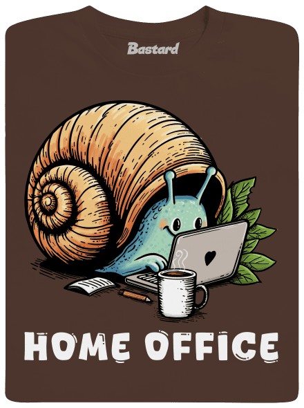 Šnekův home office pánské tričko Brown