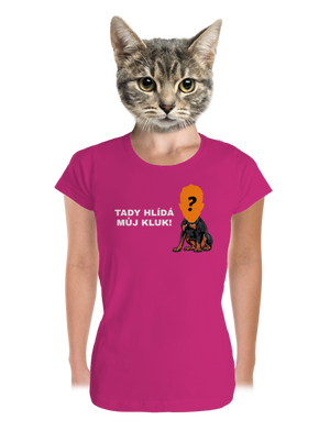 Tady hlídám já dámské tričko premium Magenta