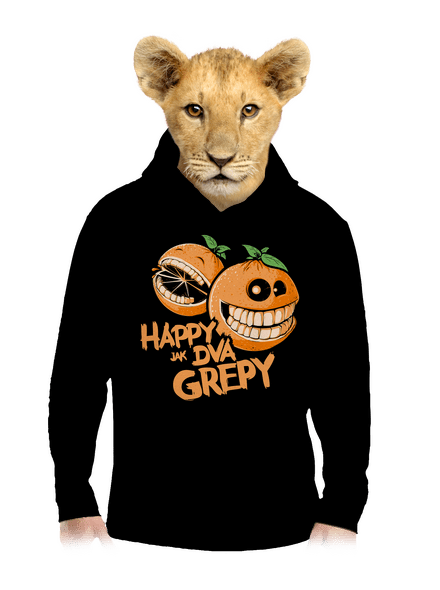 Happy grepy dětská mikina klokanka Black