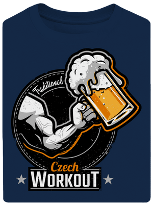 Czech Workout unisex tričko oversized Midnight Blue