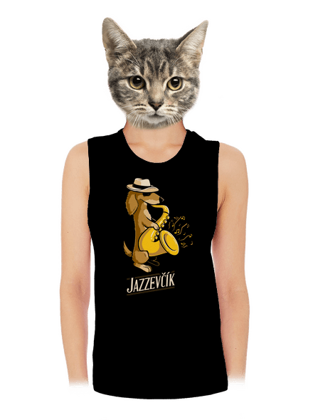 Jazzevčík dámské tílko volné Black