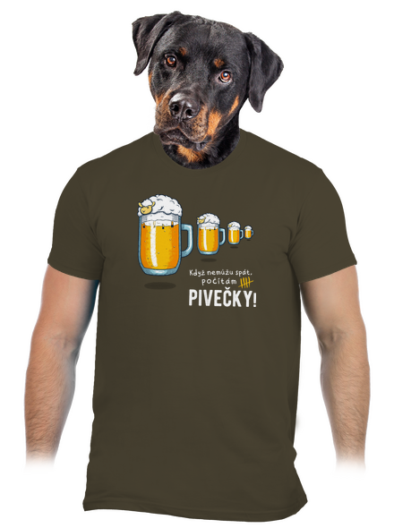 Pivečka pánské tričko Urban Khaki