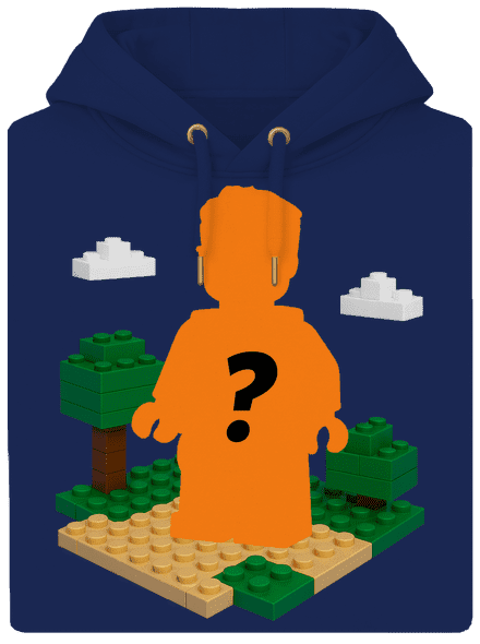 Lego postava z vlastní fotky unisex mikina premium Navy