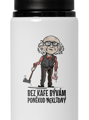 Neklidný bez kafe lahev na vodu White