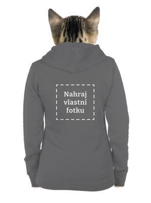 Vlastní potisk dámská mikina na zip Steel Gray