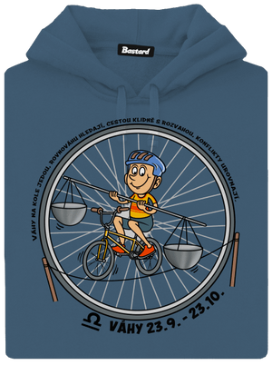 Cyklistický horoskop: Váhy dámská mikina klokanka Denim