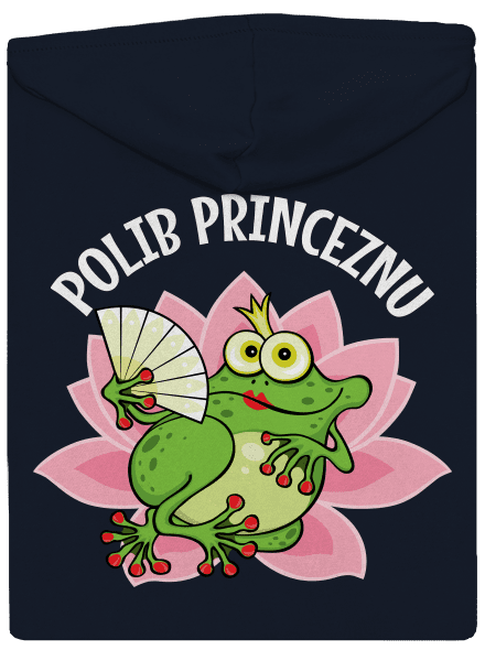 Polib princeznu a prince dámská mikina na zip Navy Mal