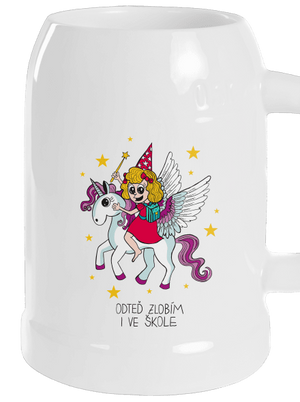 Holka ve škole půllitr White