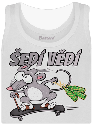 Šedí vědí - myšák dámské tílko klasické White