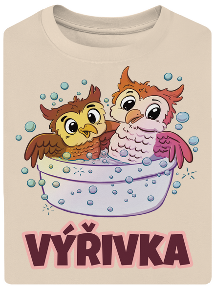 Výřivka unisex tričko oversized Almond
