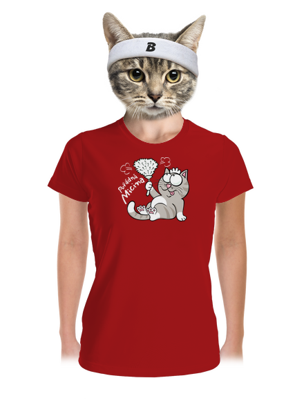 Macek a Micina dámské sportovní tričko Red Mal