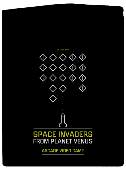 Space Invaders dámská mikina na zip Black