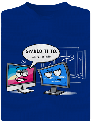 Mac vs. Windows pánské sportovní tričko Royal Blue Mal