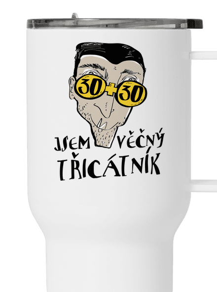 Věčný třicátník termohrnek White