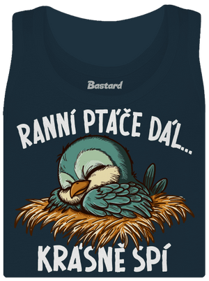 Ranní ptáče spí dámské tílko klasické Navy