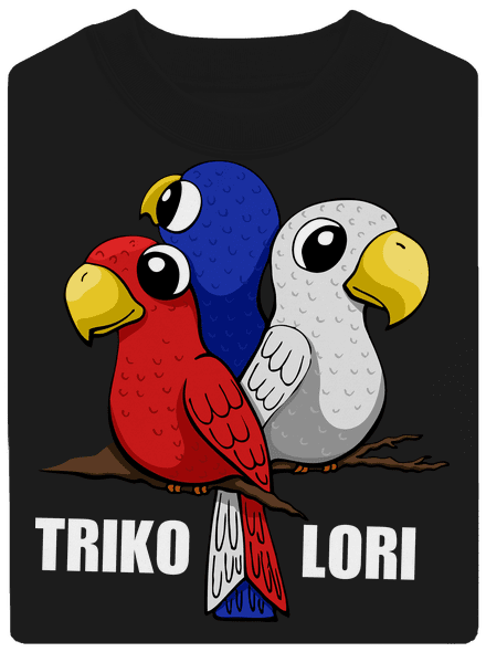 Trikolori unisex mikina bez kapuce Black