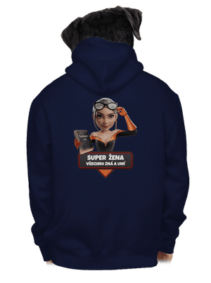 Super máma pánská mikina na zip Navy