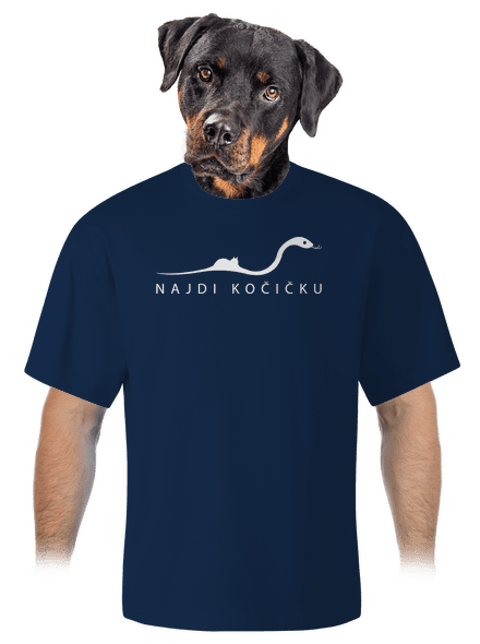 Najdi kočičku unisex tričko oversized Midnight Blue