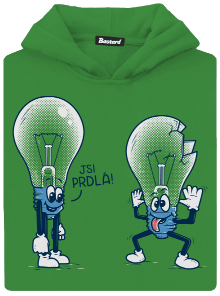 Prdlá dětská mikina klokanka Kelly Green AWD