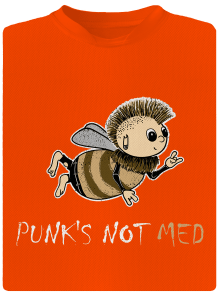Punks Not Med pánské sportovní tričko Neon Orange