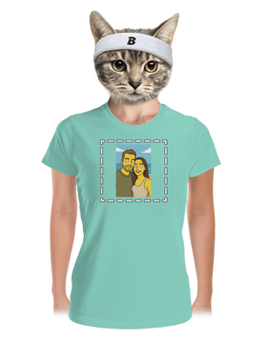 Simpsonovi z vlastní fotky dámské sportovní tričko Mint Mal