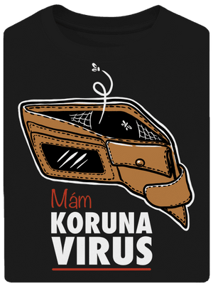 Korunavirus v peněžence unisex tričko oversized Black